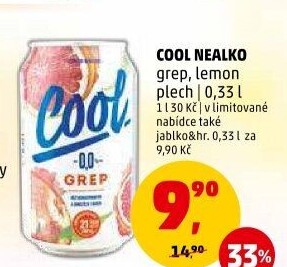 Nealkoholické pivo ochucené Staropramen Cool