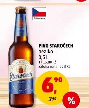 Nealkoholické pivo Staročech