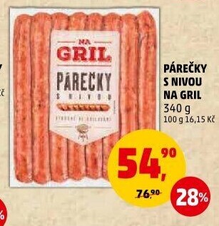 Párečky s nivou Na gril Penny