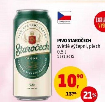 Pivo světlé výčepní 10° Staročech