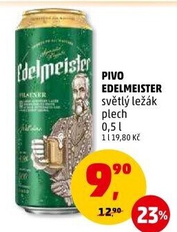 Pivo světlý ležák Pilsner Edelmeister