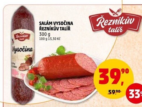 Salám Vysočina Řezníkův talíř
