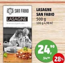 Těstoviny Lasagne San Fabio