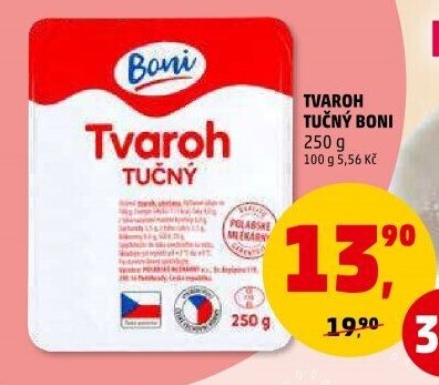 Tvaroh tučný Boni