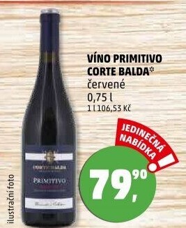 Víno Primitivo Salento Corte Balda