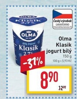 Bílý jogurt Klasik Olma