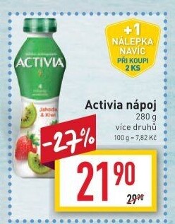Jogurtový nápoj Activia Danone