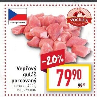Maso na guláš vepřové Vocílka