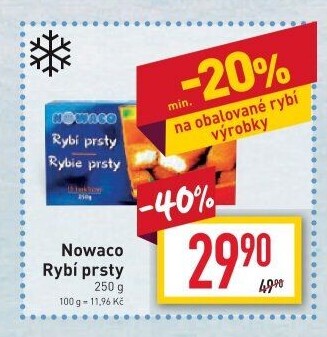 Rybí prsty předsmažené mražené Nowaco