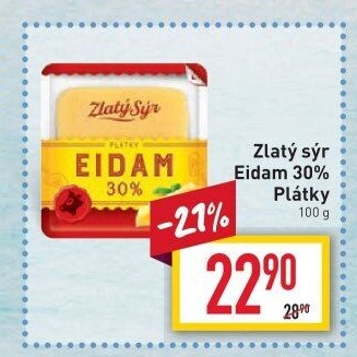 Sýr Eidam 30% Zlatý sýr Milkpol