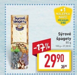 Sýrové špagety Milsy