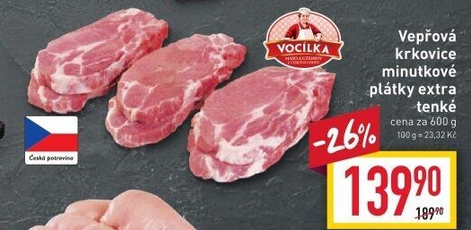 Vepřová krkovice bez kosti Vocílka