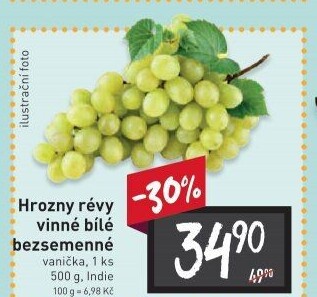 Hrozny bílé bezsemenné