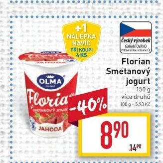 Jogurt smetanový Florian Olma