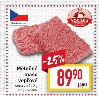 Maso mleté vepřové Vocílka