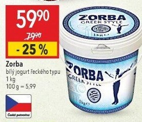 Bílý jogurt řecký Zorba