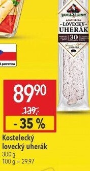 Salám Uherák lovecký Kostelecké uzeniny