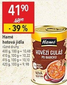 Hovězí guláš Hamé - konzerva