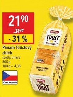 Toustový chléb Penam