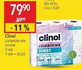 Utěrky kuchyňské 3vrstvé Clino!