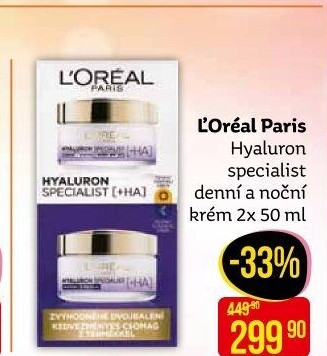 Balení krém denní a noční Hyaluron Specialist L'