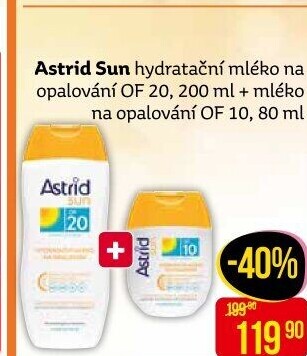 Balíček mléko na opalování hydratační OF 20 + OF 10 Astrid Sun