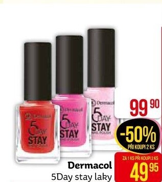 Lak na nehty 5 Day Stay Dermacol