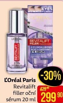 Sérum oční proti vráskám Revitalift Filler L'