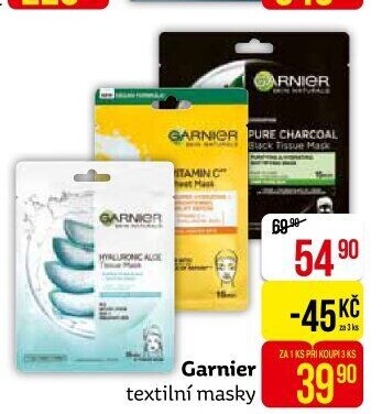 Textilní pleťová maska Garnier