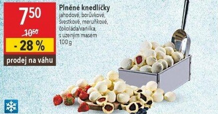 Knedlíky plněné mražené