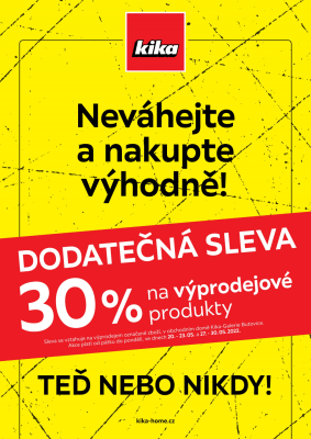 akční leták Kika nábytek 27.5.2022-30.5.2022