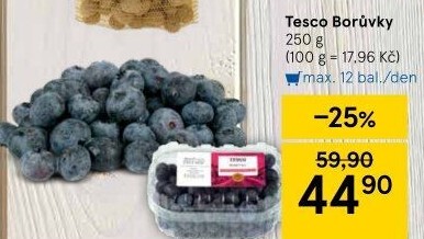 Borůvky Tesco