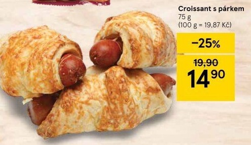 Croissant s párkem