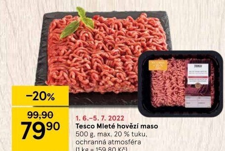 Hovězí mleté maso Tesco