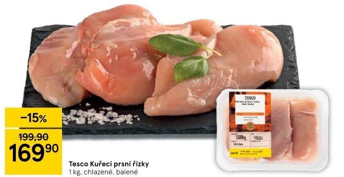 Kuřecí prsní řízky Tesco