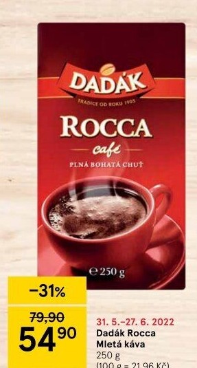 Mletá káva Rocca cafe Dadák