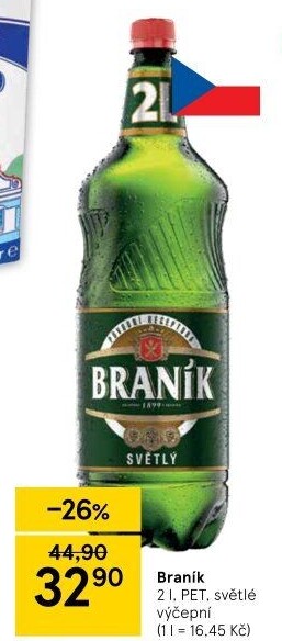 Pivo světlé výčepní 10° Braník