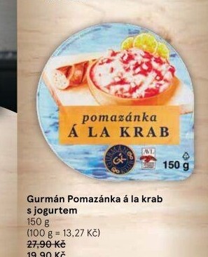 Pomazánka a la krab s jogurtem Gurmán klub