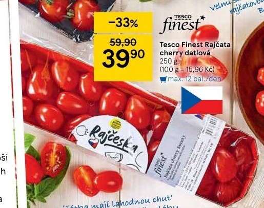 Rajčata cherry Tesco Finest