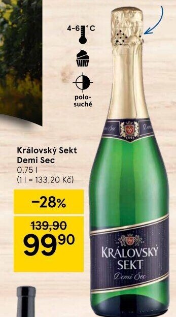 Sekt Demi sec Královský sekt