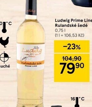 Víno Rulandské šedé Prime Line Vinařství Ludwig