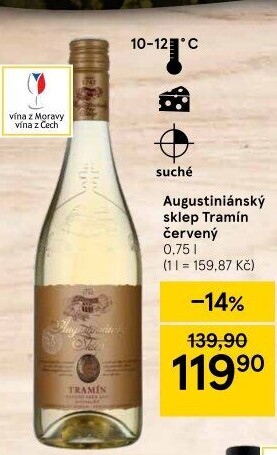 Víno Tramín červený Augustiniánský sklep