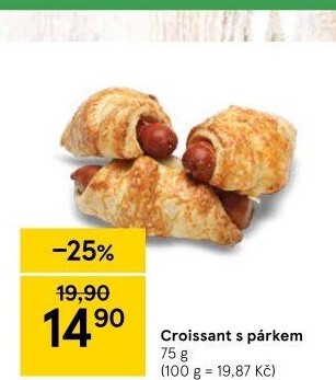 Croissant s párkem