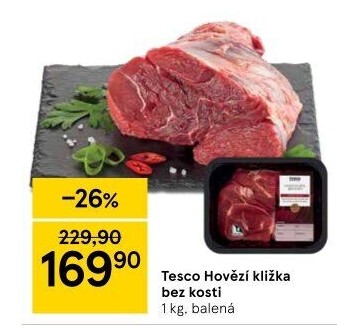Hovězí kližka bez kosti Tesco