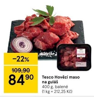 Hovězí maso na guláš Tesco