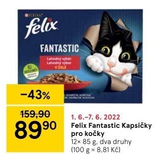 Kapsičky pro kočky Fantastic Felix Purina