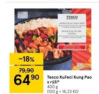Kung pao kuřecí s rýží Tesco