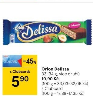 Oplatky celomáčené Delissa Orion