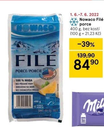 Rybí filé mražené Nowaco