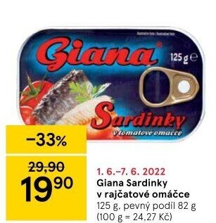 Sardinky v omáčce Giana